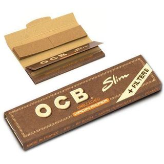 OCB Virgin Slim Unbleached King Size Rolling Papers & Tips