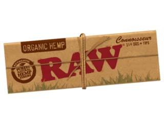 RAW Connoisseur Organic Hemp - 1 1/4 Rolling Papers & Tips
